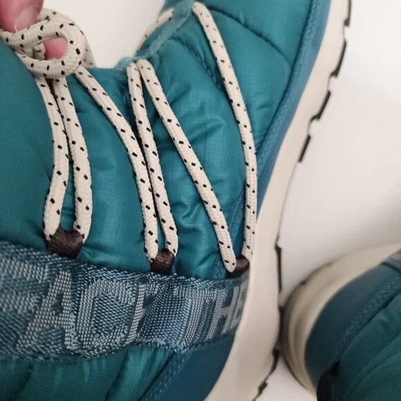 The North Face Women's ThermoBall Lace Up Waterproof Boots Teal Blue Size 9 - Picture 13 of 13